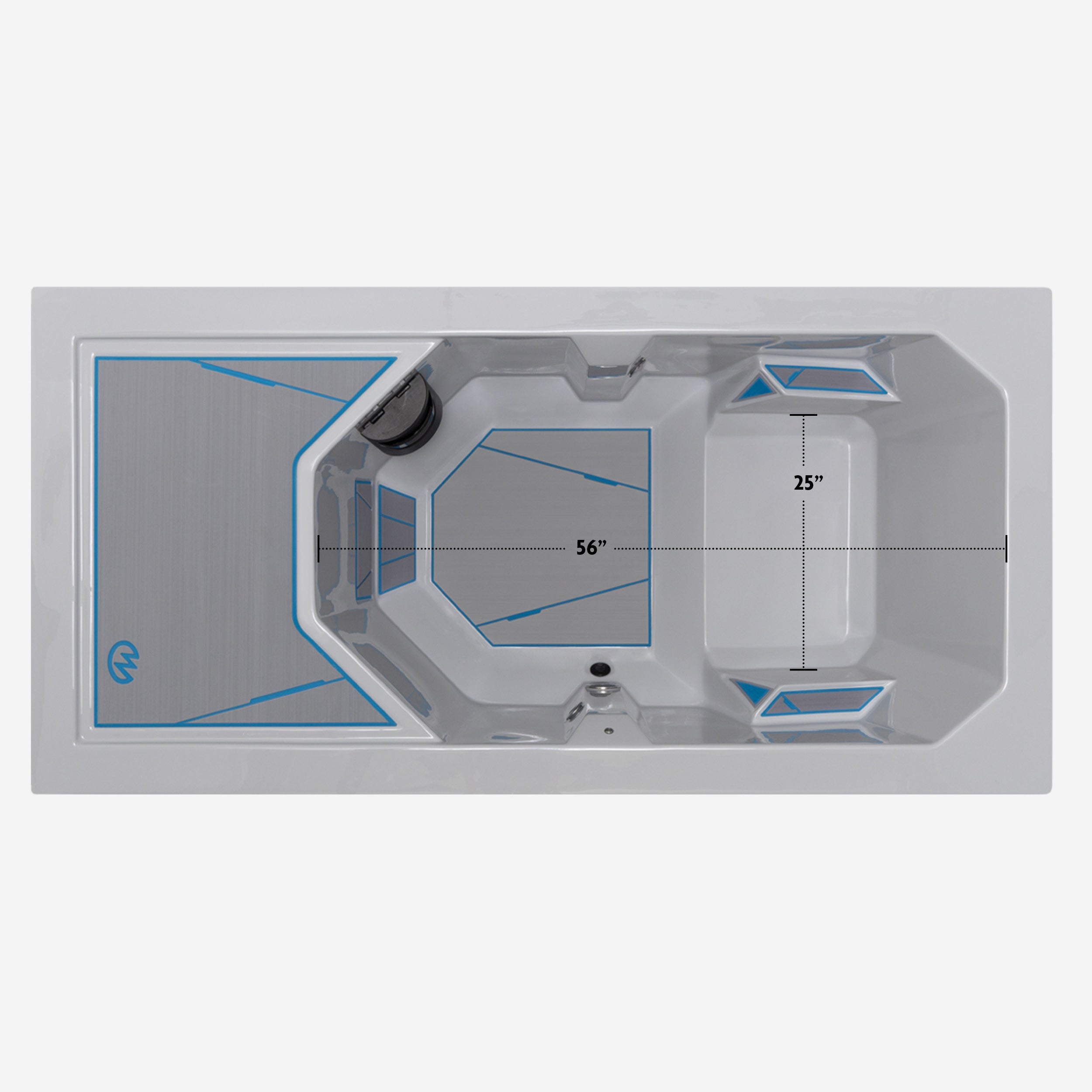 Cold tub image on a white background