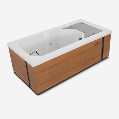 Cold tub on white background 